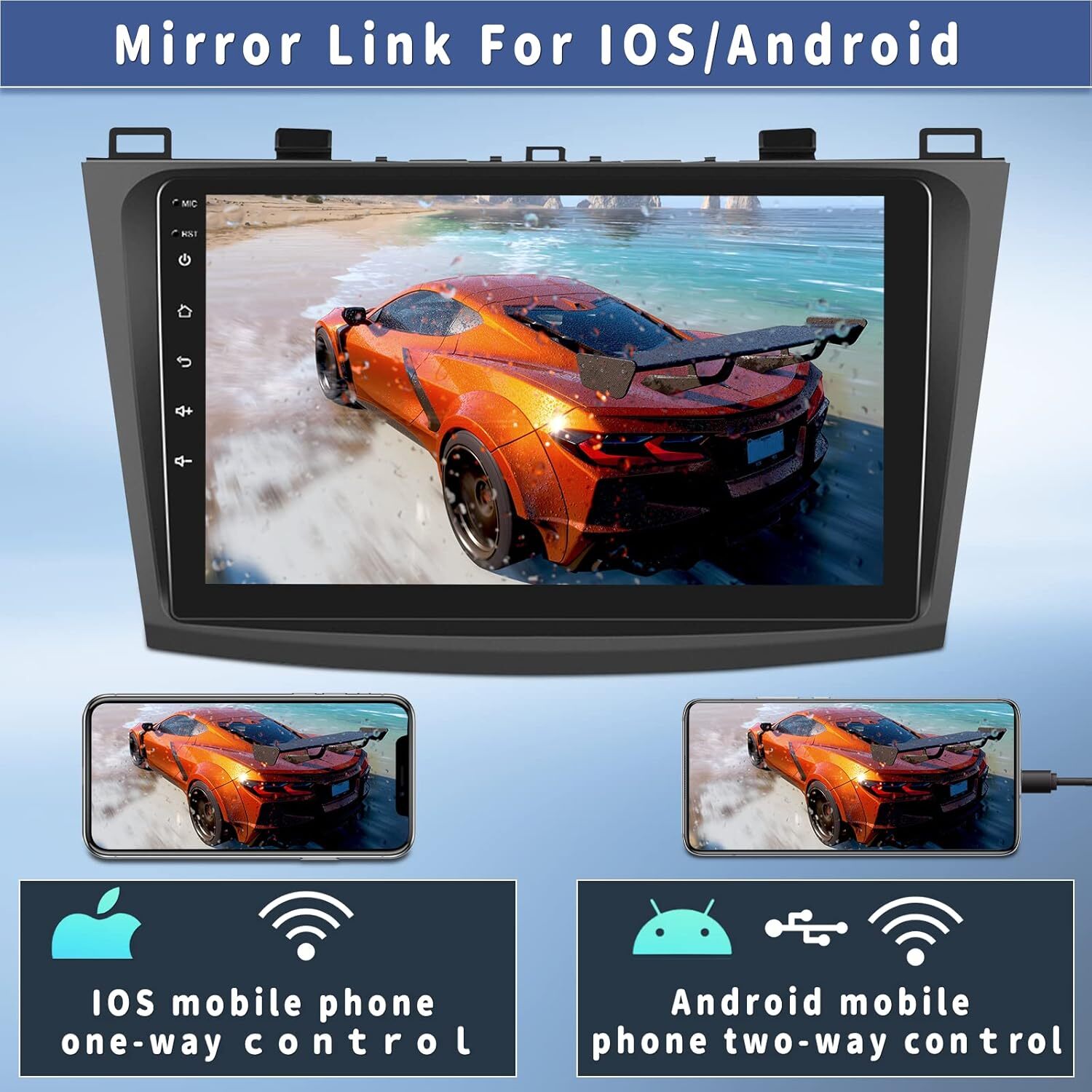 Apple Carplay For 2010-2013 Mazda 3 Android 13 Car Stereo Radio GPS BT Navi Wifi