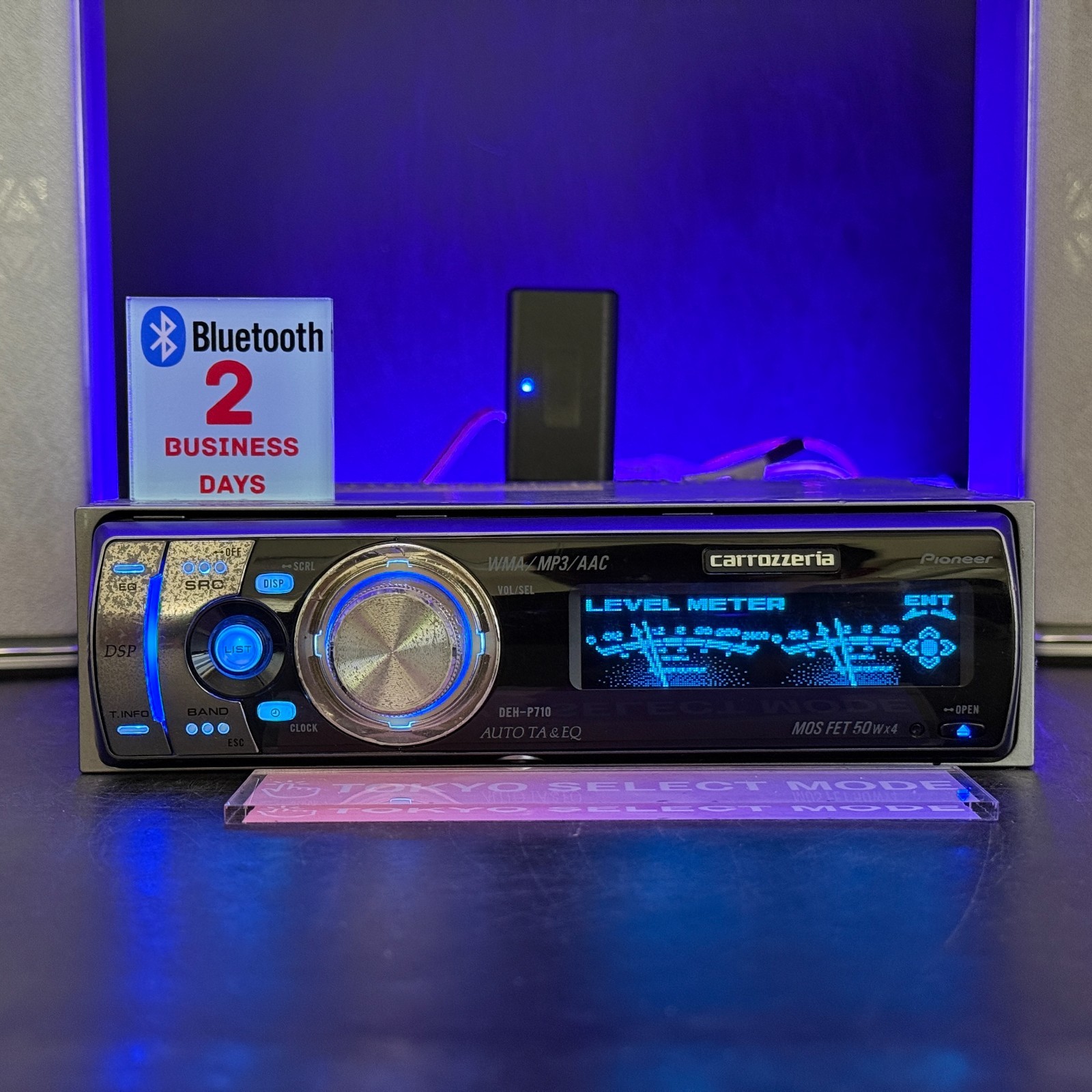 Pioneer Carrozzeria DEH-P710 CD Receiver Car Stereo No Wiring Harness Tested JPN