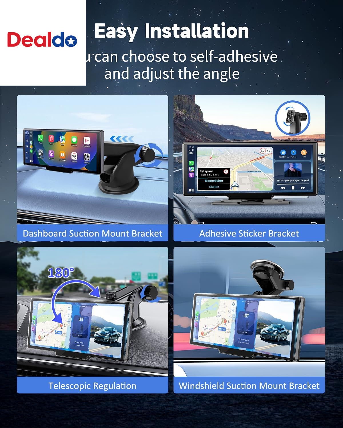 Largest 11.5″Wireless Apple Carplay Screen for Car–Portable Carplay & Android Au