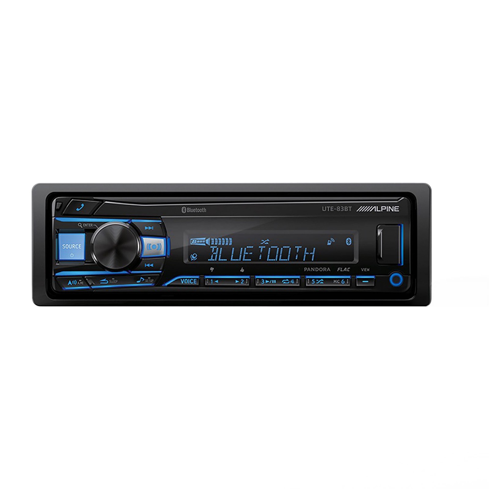 Alpine UTE-83BT Mech-less Digital Bluetooth Media Receiver with Alpine S2-S69…