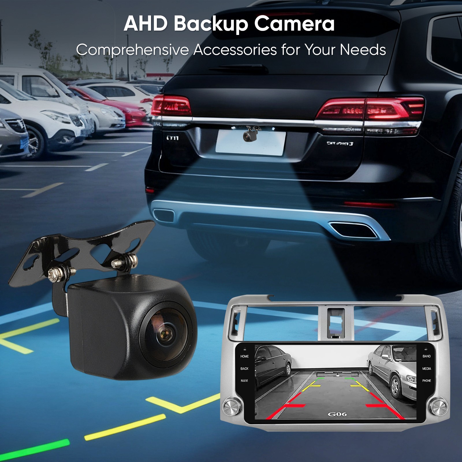 Android Head Unit for Toyota 4Runner, 4GB RAM 64GB ROM, 4G LTE, 1080p AHD Camera