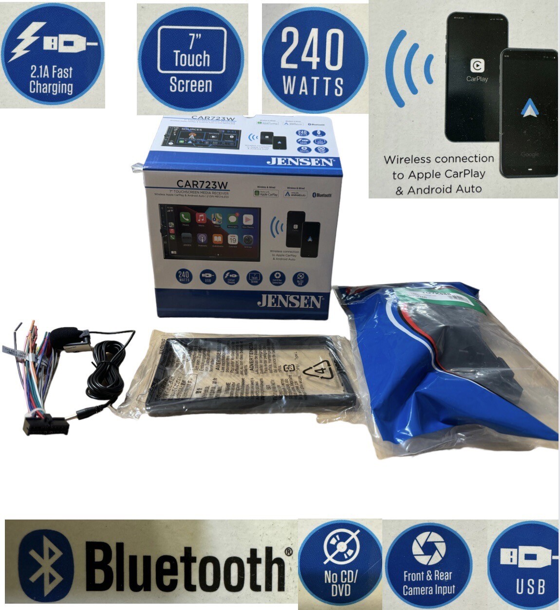 Jensen Apple CarPlay Car Stereo Radio Dash kit for Toyota Tundra 2007-2013 New