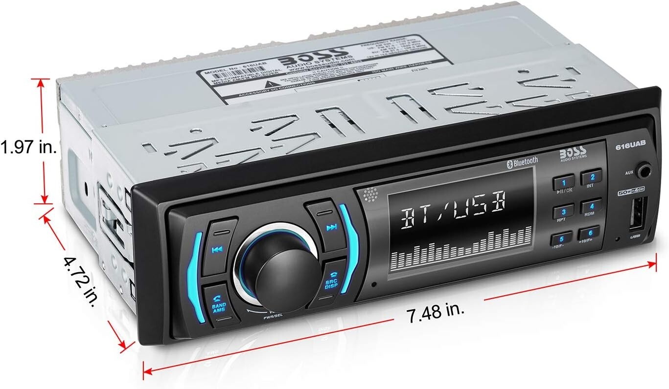 Audio Systems Car Stereo,Bluetooth,AM/FM, Wireless Remote Control,MP3/USB/Aux-in