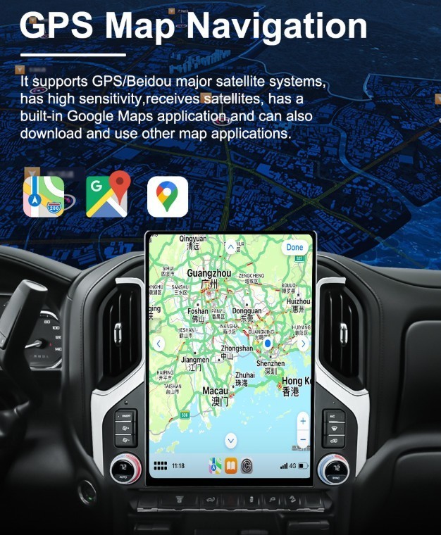 For Chevrolet Silverado GMC Sierra 2019-2022 Vertical Screen 2K 15.6″ GPS radio