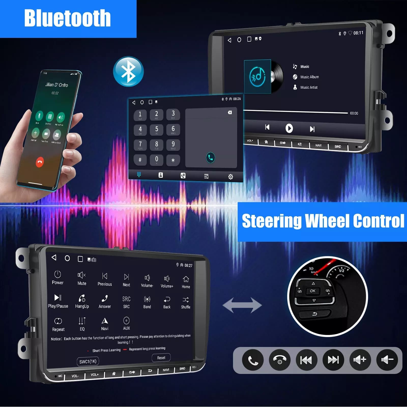 Android 13 For VW Volkswagen Jetta Passat Car Stereo Radio Carplay GPS Navi 32GB
