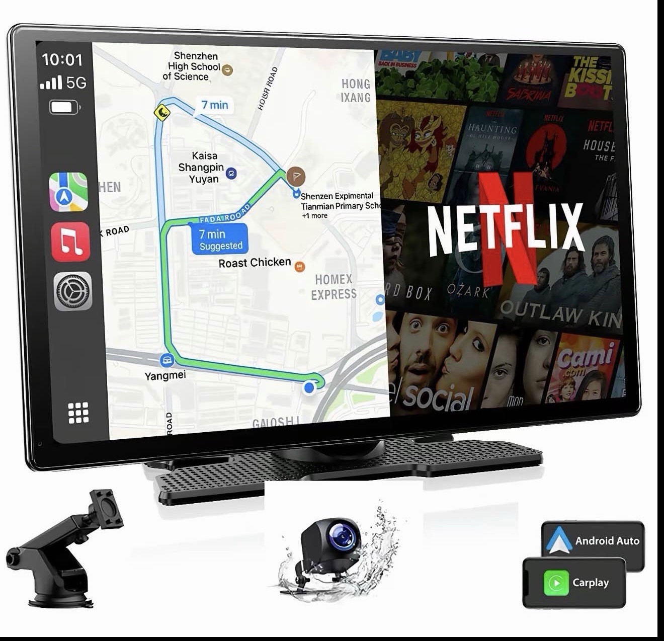 LAMTTO 9″ Wireless CarPlay Screen