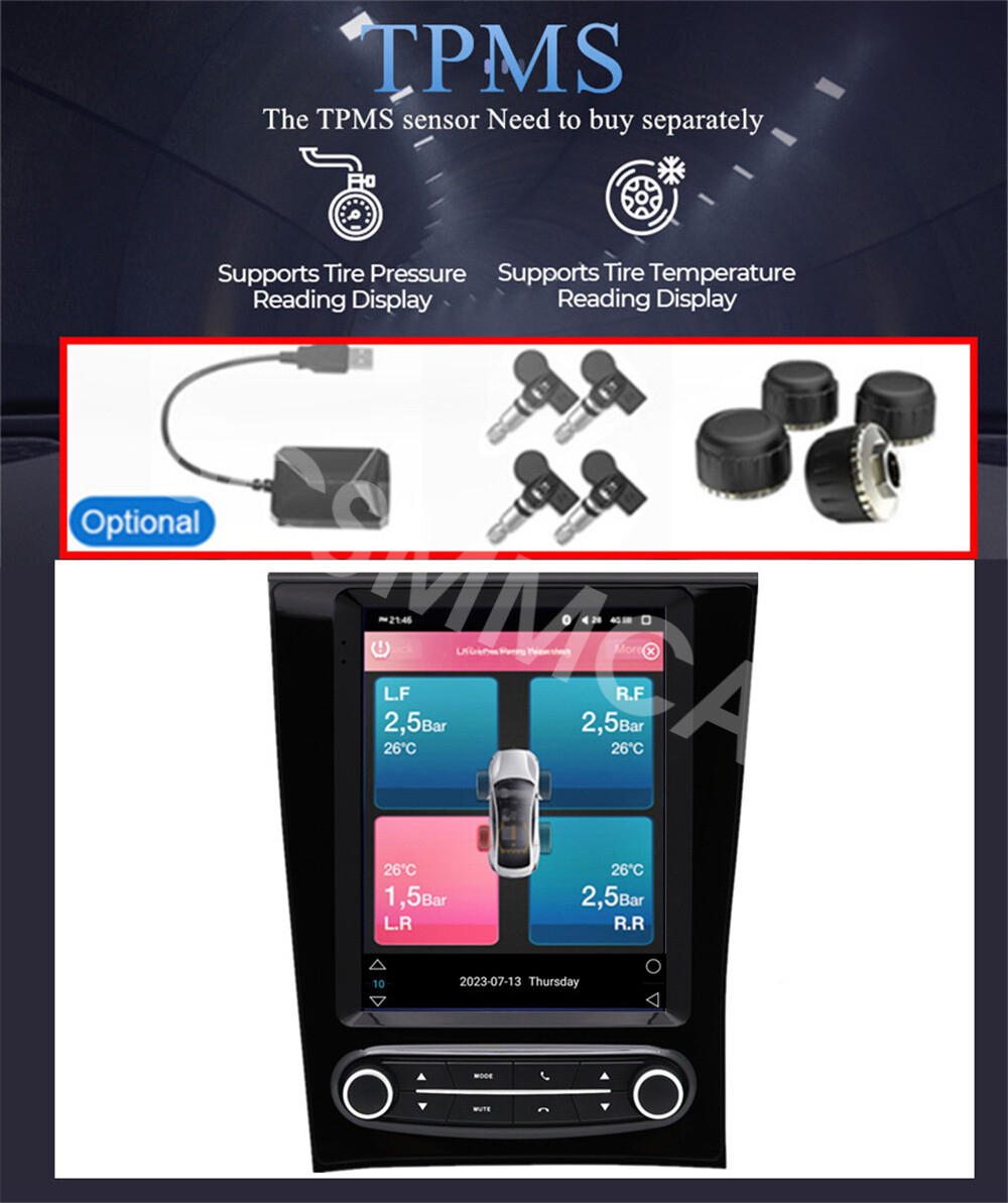 Car Multimedia Player WIFI For Carplay 4+32G W/Cam Fit For Lexus GS300 1998-2005