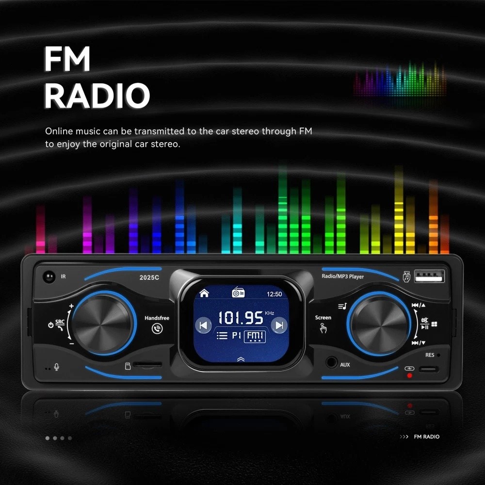 1 DIN 2.17 inch Car Stereo Radio Touch Screen Bluetooth FM MP3 Player TF USB AUX