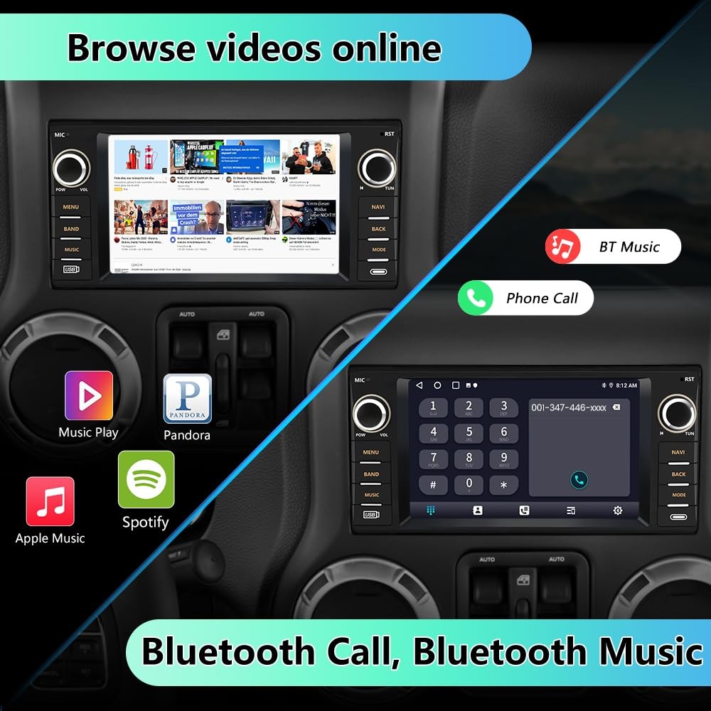 Eaglenav Car Stereo For Jeep Wrangler Jk Compass Patriot Chrysler Dodge Ram