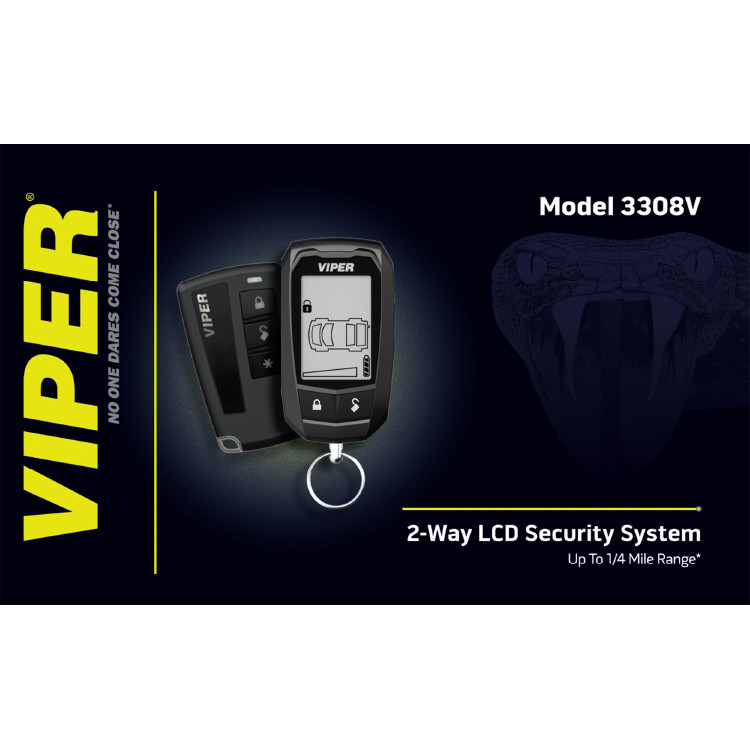 Viper 3308V Responder 2 Way Pager LCD Car Alarm Security System Starter Kill NEW