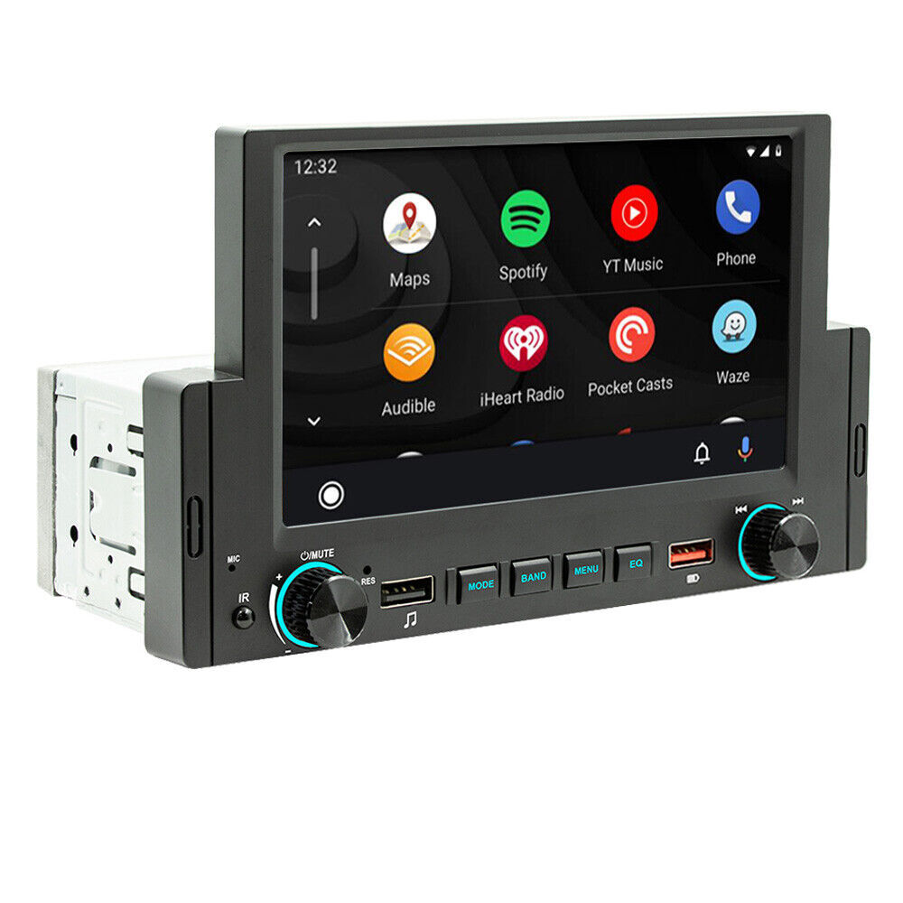 6.2″ Single 1Din Car Stereo Radio Touch Screen for Apple/Android CarPlay BT 3USB