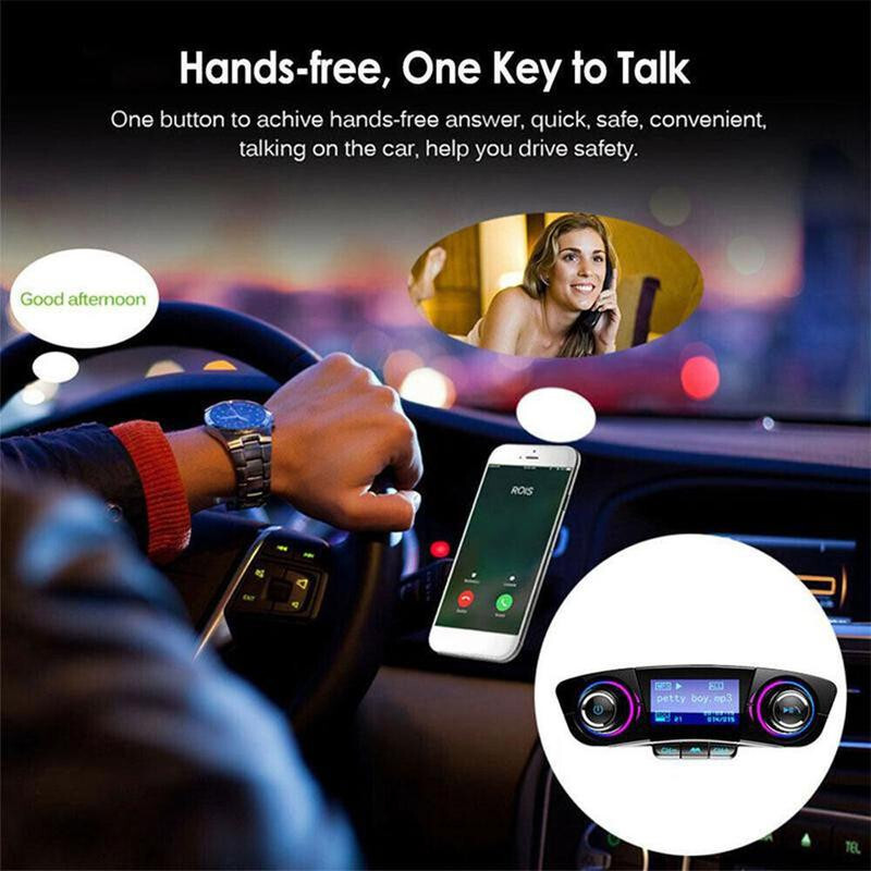 Car MP3 Player Wireless Bluetooth 4.0 FM Handsfree 1.3in LED Screen Accessories