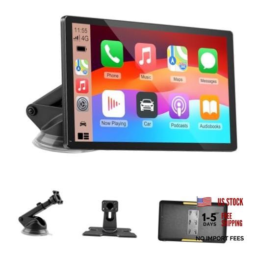 CarPlay Screen for Car, 9” Wireless CarPlay & Android Auto – Smart Gold