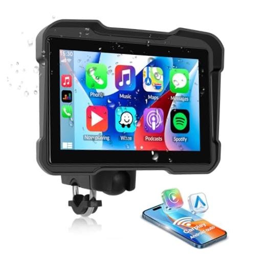 5 Inch IPS Waterproof Portable Motorcycle CarPlay Screen 5 inch with Carplay