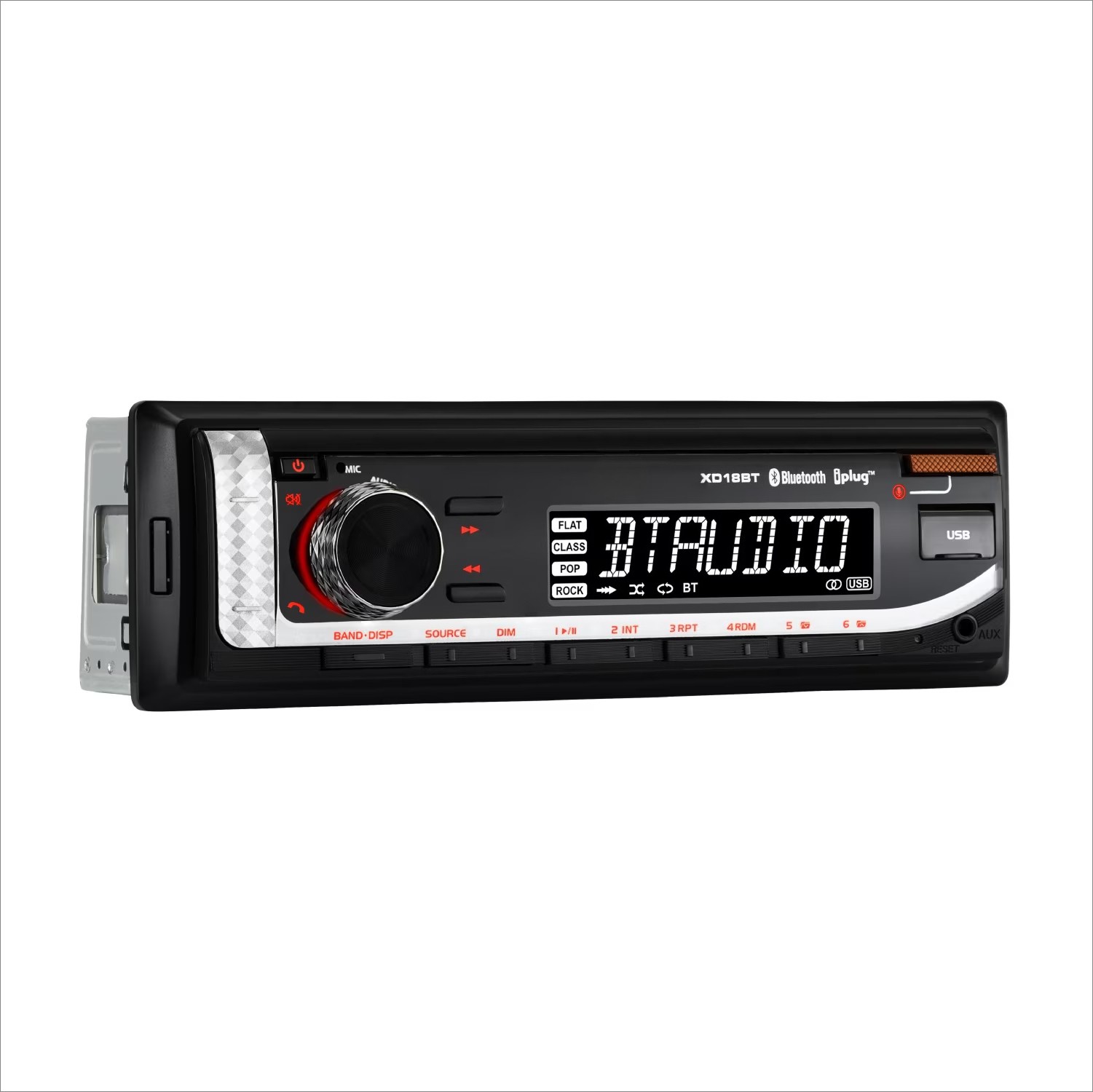 Electronics XD18BT Single DIN Car Stereo Head Unit with Bluetooth,USB, AM/FM/MP3