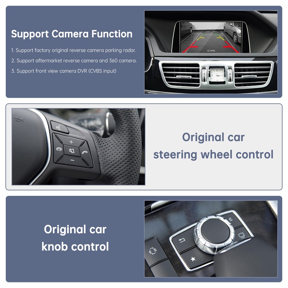 Wireless Carplay Android Auto Retrofit Kit for E Class W212 E Coupe C207 2012-15