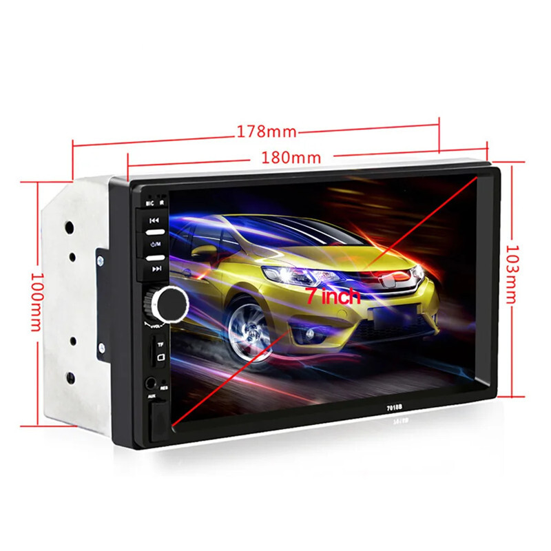 2 din Car Radio 7″ HD Autoradio Multimedia Player MP5 Bluetooth USB TF FM Camera
