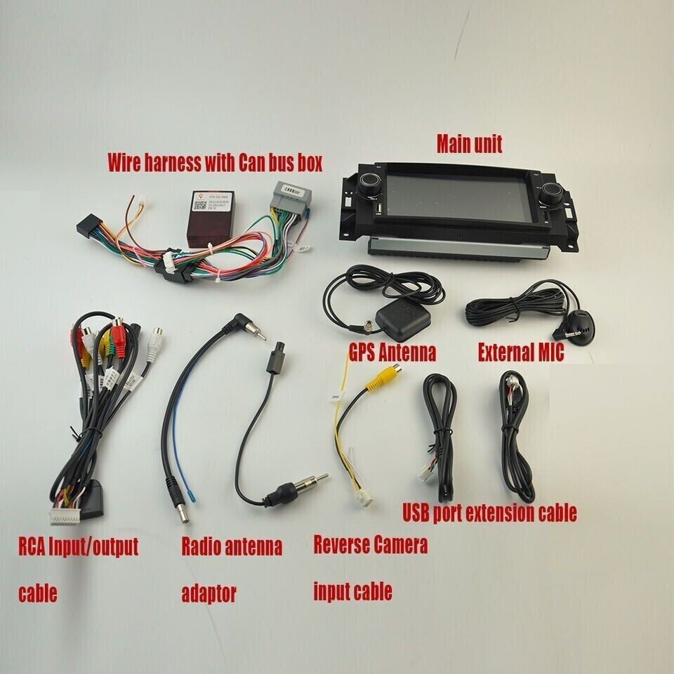 6.5″ Carplay Car Radio Stereo AHD GPS Navigation Screen For Dodge Jeep Chrysler