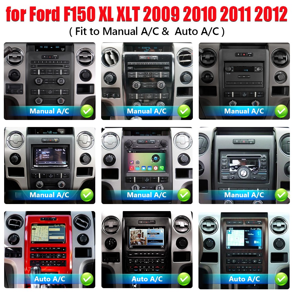 For Ford F-150 2009-2014 Apple Carplay Android 13 8Core Car Stereo Radio GPS FM