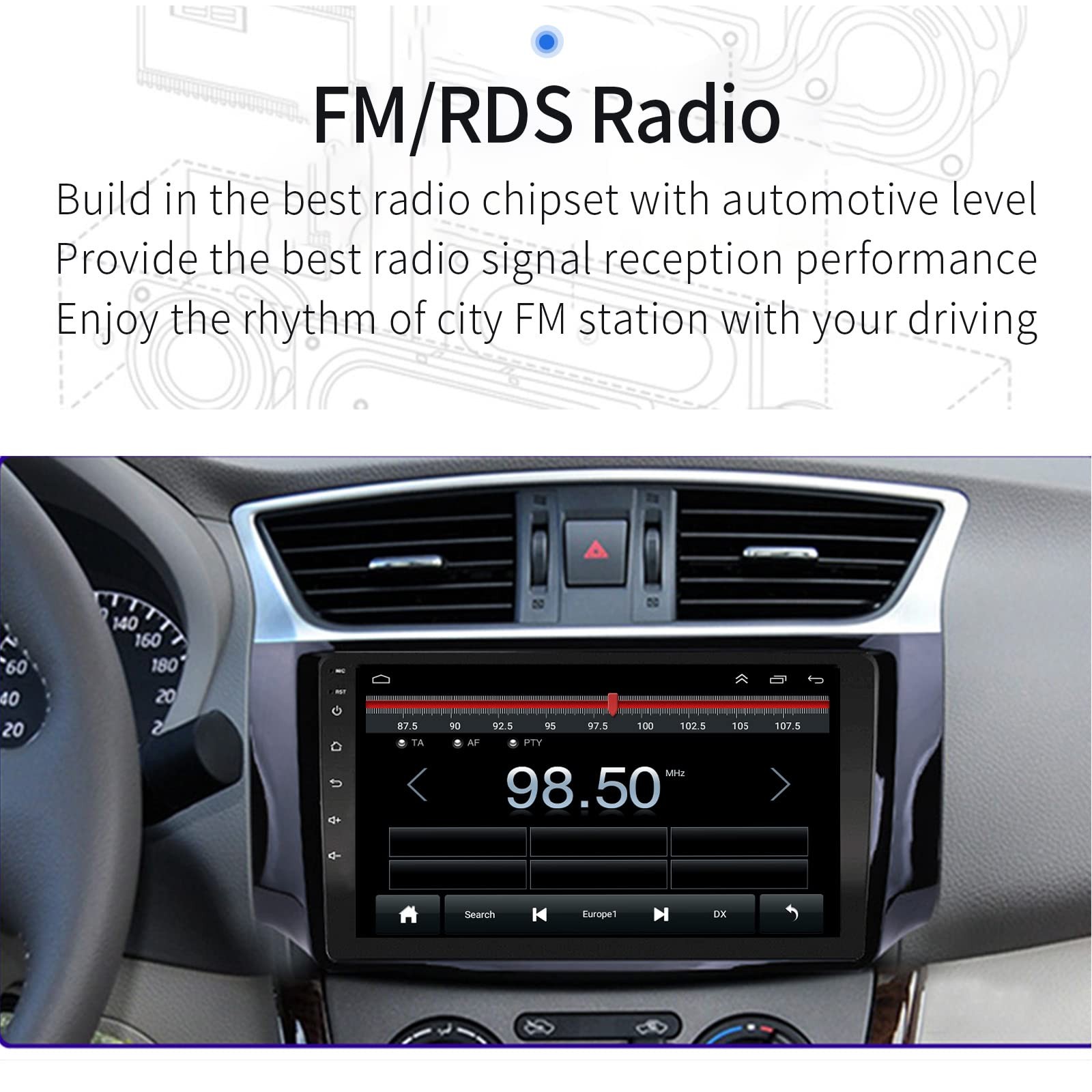 Ezonetronics For 2013-2017 Nissan Sentra Radiobuilt-In Carplayandroid Auto 2G