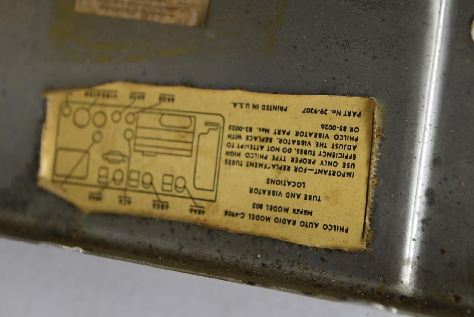 1949 CHRYSLER VINTAGE ANTIQUE USED AM RADIO MISSING KNOBS UNTESTED MOPAR # 805