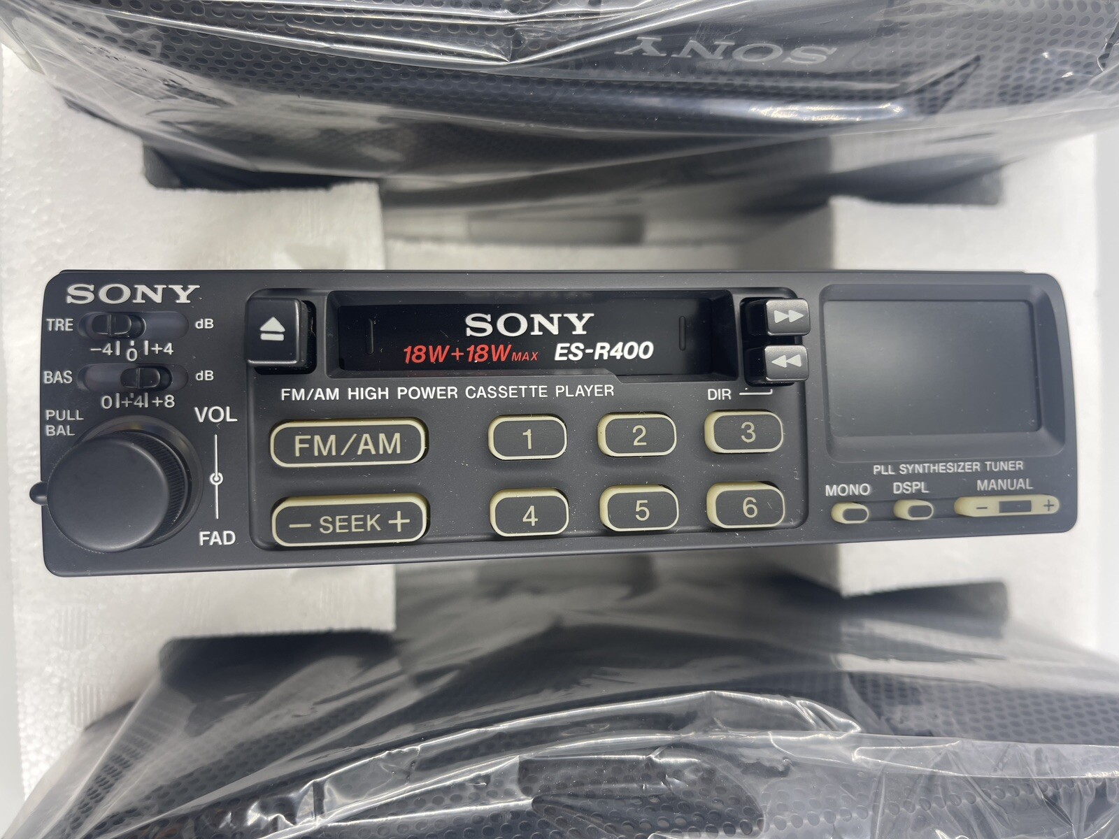 RARE Vintage SONY ES-P400 CAR STEREO CASSETTE , Radio & Speaker System NEW