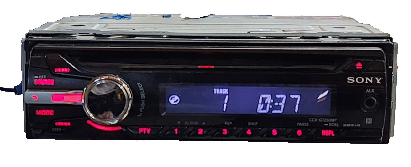 Sony FM/AM Compact Disc Player CDX-GT260MP