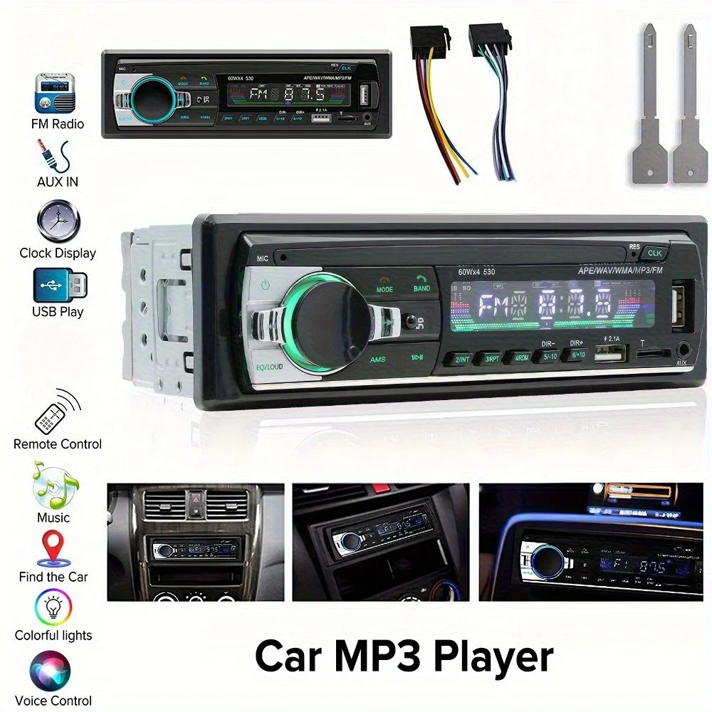 1 DIN DVD CD Car Stereo Radio MP3 Player Bluetooth FM USB AM AUX In-dash RDS