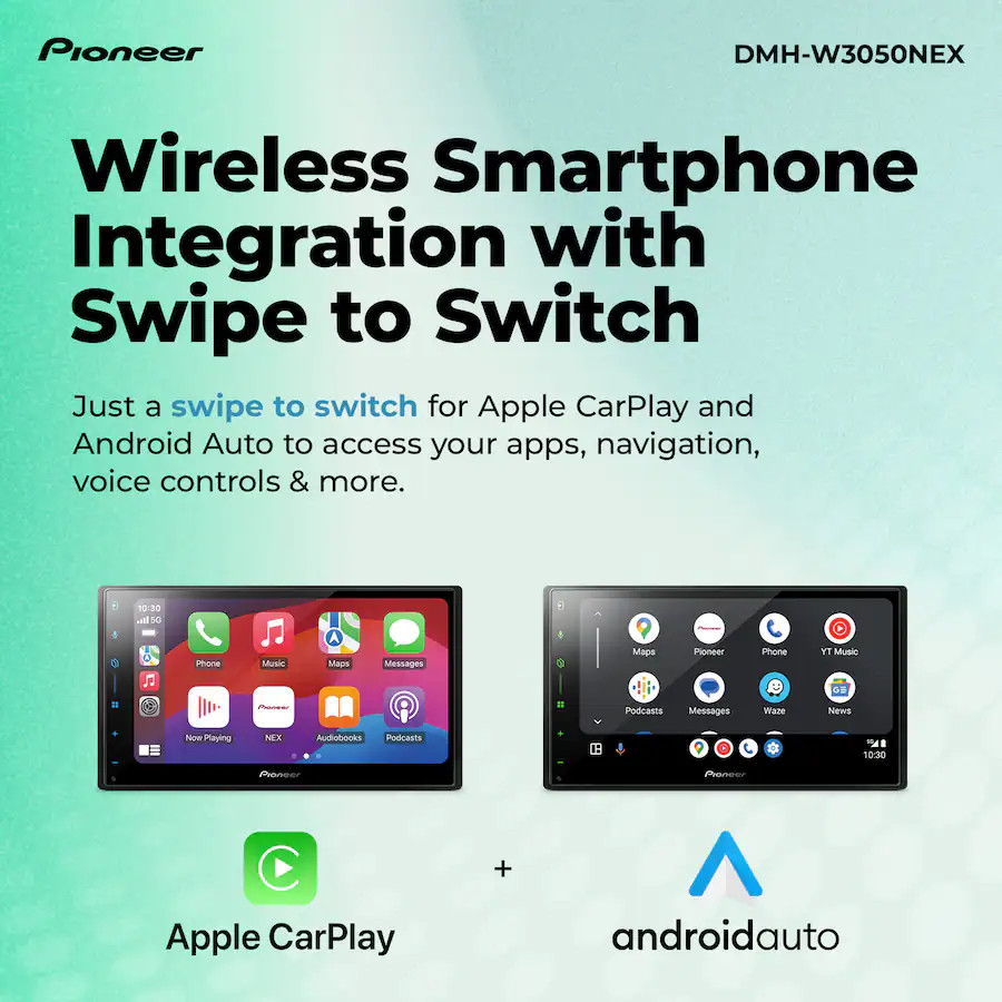 Pioneer DMH-W3050NEX 6.8″ Car Stereo Receiver w/ Apple CarPlay & Android Auto