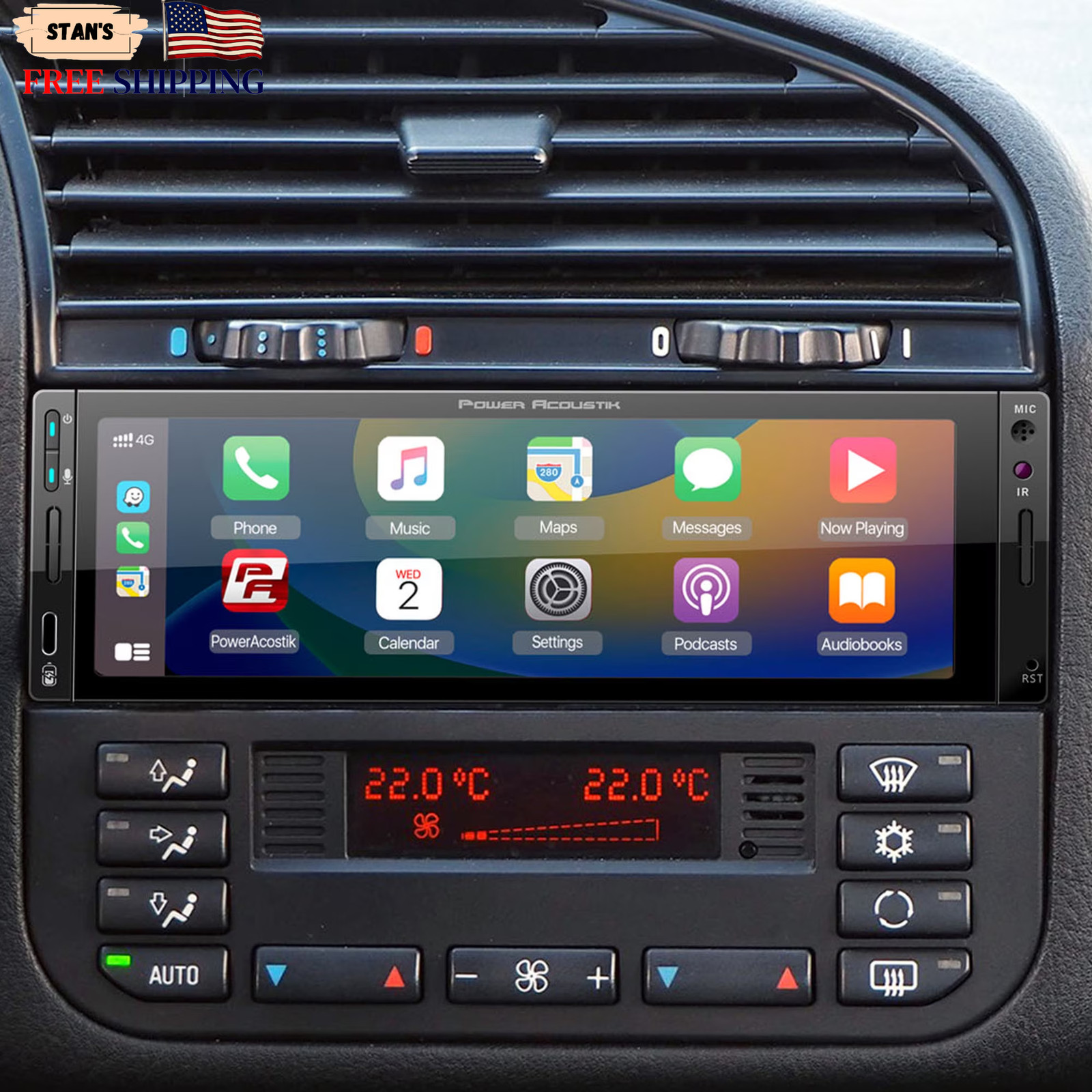 CP-71WA Single DIN 6.5″ Color Touchscreen Car Stereo with Bluetooth Connected…