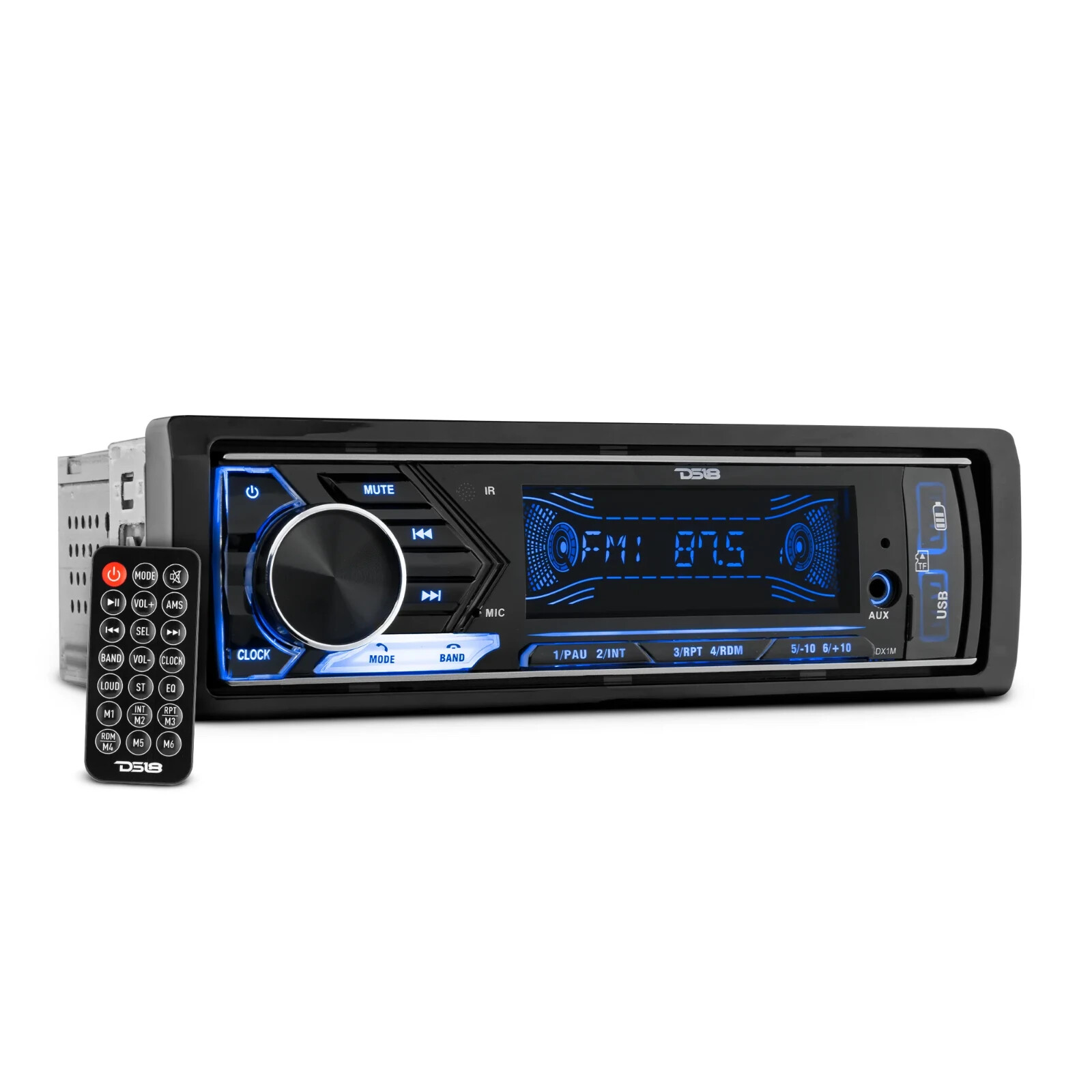 DS18 1 Single Din Bluetooth Radio Car Stereo Audio AUX/FM/SD/MP3 Player Remote