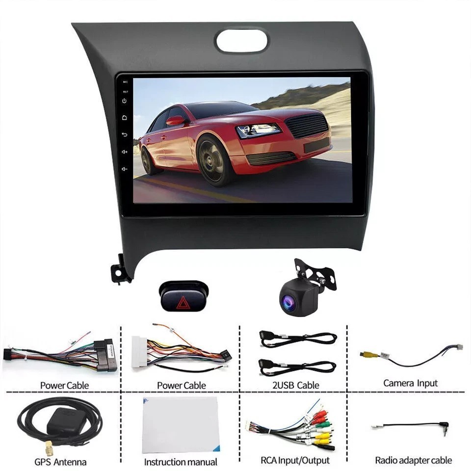 Radio Carplay For 2014-2018 Kia Forte w/Cam Touchscreen FM RDS Wireless Carplay