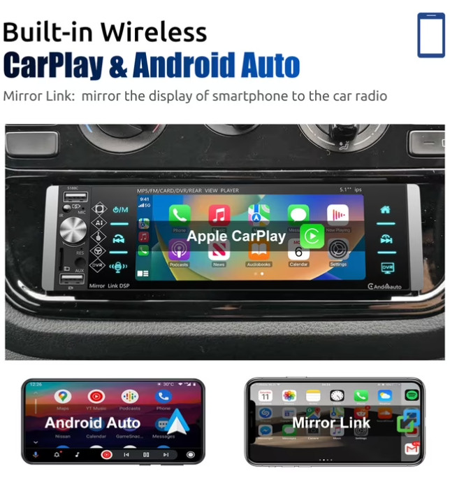 Estereo De Pantalla con Bluetooth Para Coche Carro Auto MP5 Player RCA/AUX/USB/T