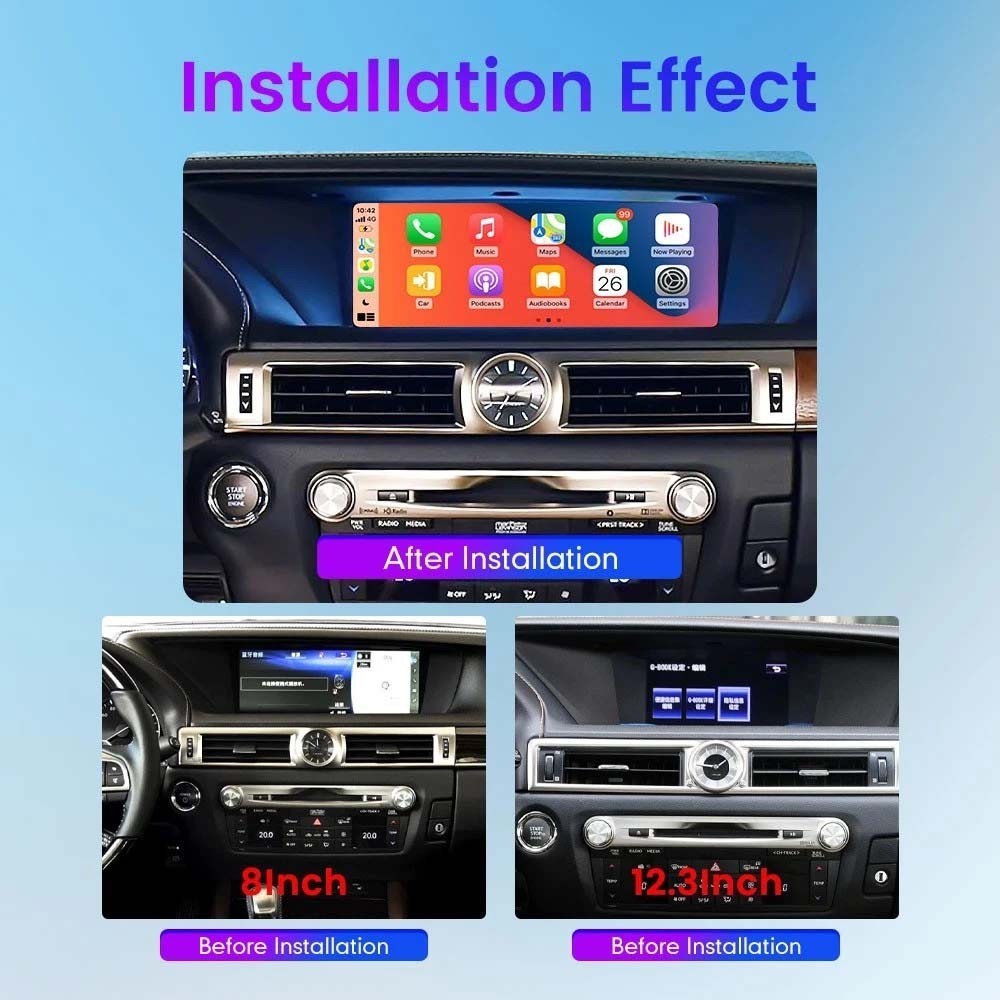 12.3″ For Lexus GS 2012-2020 Android 13 CarPlay Radio GPS 8+128GB Stereo
