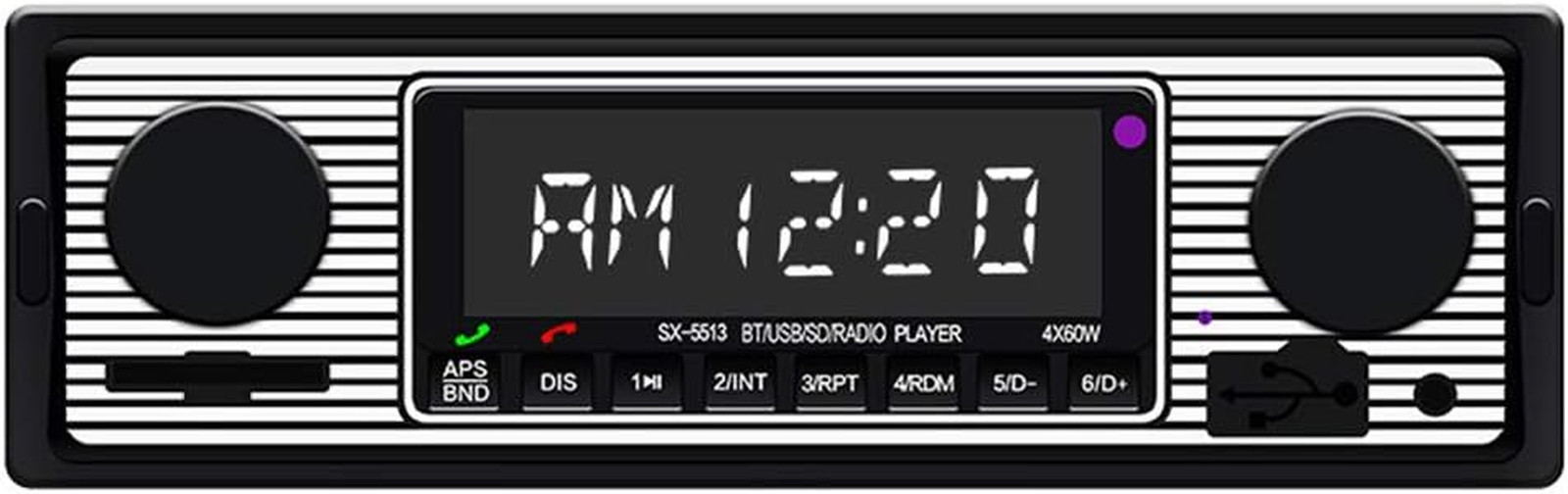 Car Stereo for Bluetooth, Retro Car FM Radio Smart Player, Electronic Auto FM Ra