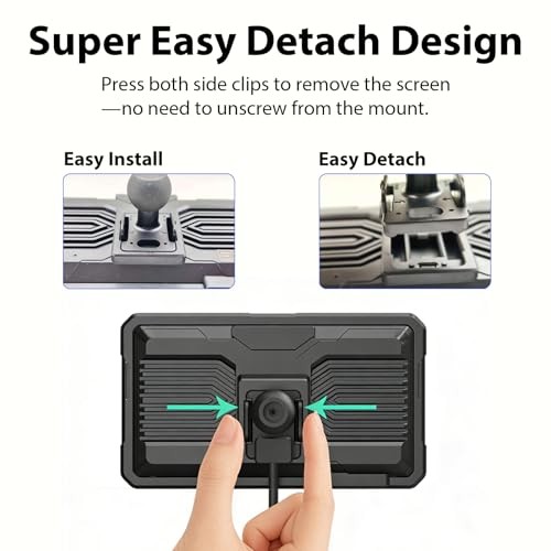 5″ Portable Motorcycle Touchscreen with Wireless CarPlay & Android Auto, W16