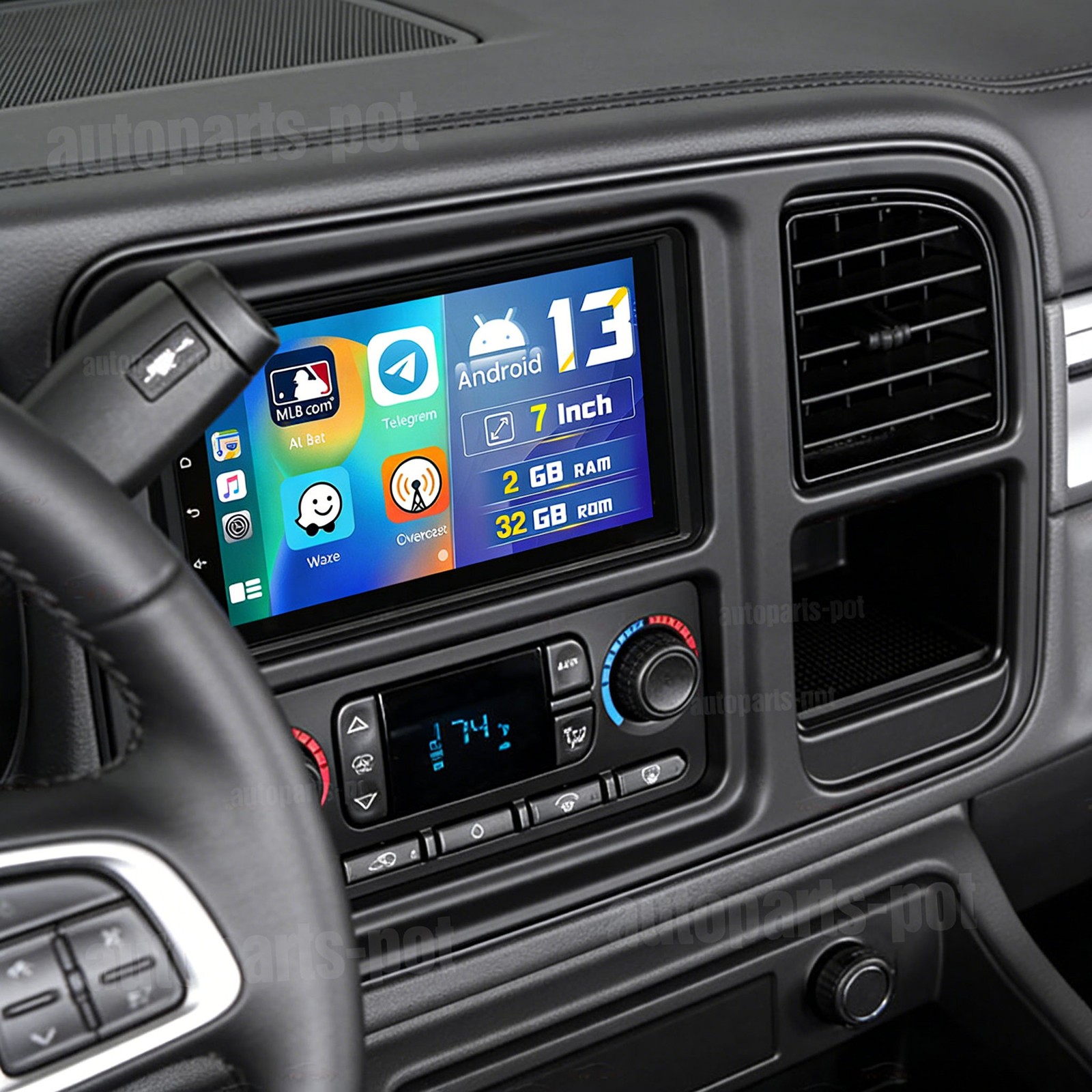For 2003-2006 GMC Sierra 1500 2500 3500 Android 13 Car Radio GPS Nav Camera Wifi