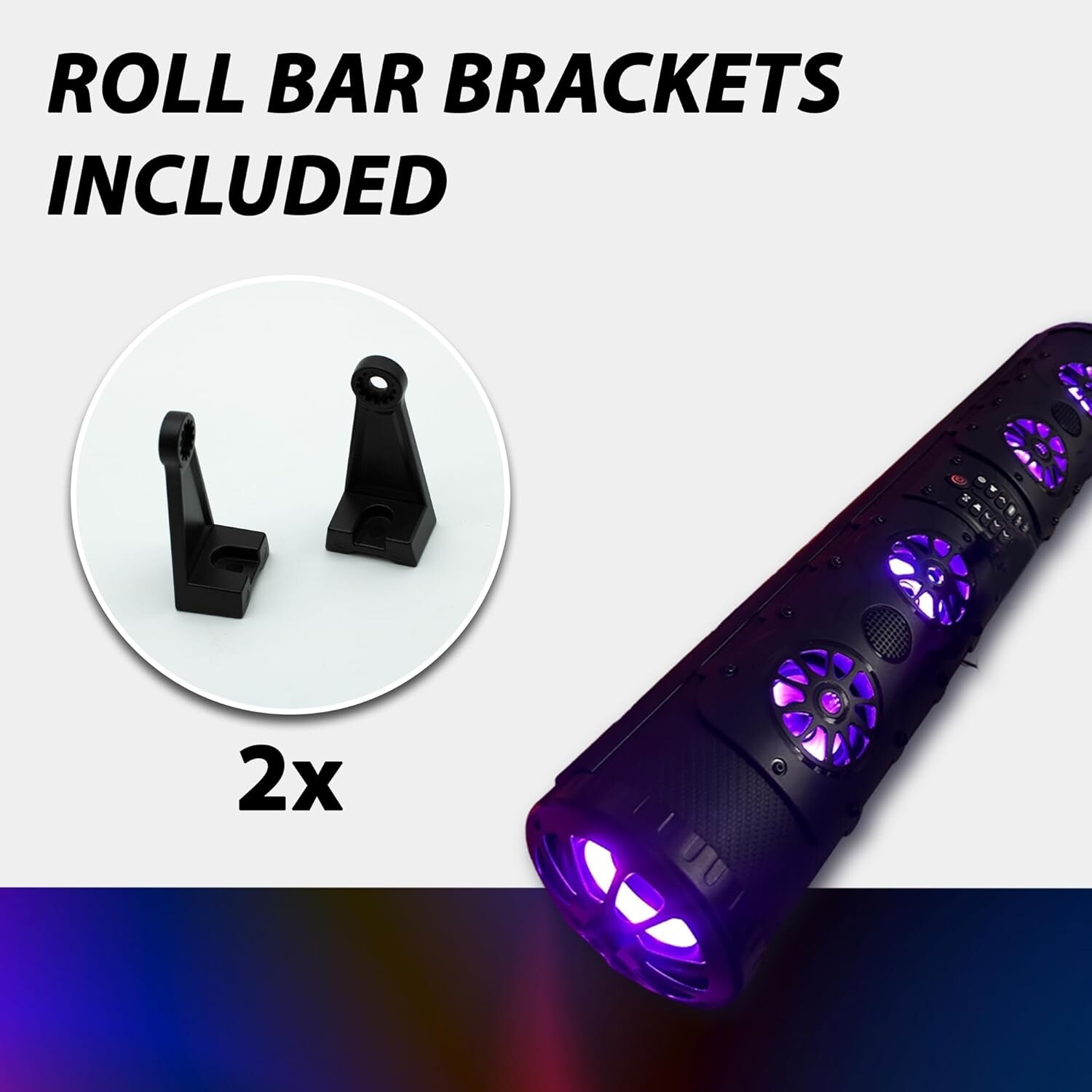 GRAVITY 800W 26″ RGB ATV UTV Sound Bar for Golf Cart Marine Boat LED Speaker