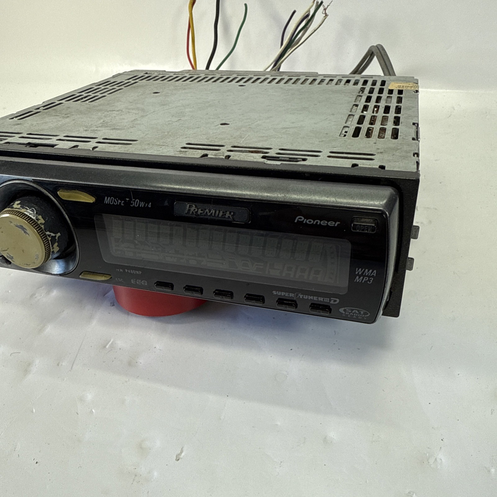 (DIM SCREEN!) Pioneer Premier DEH-P480MP Old School CD Car Stereo TESTED