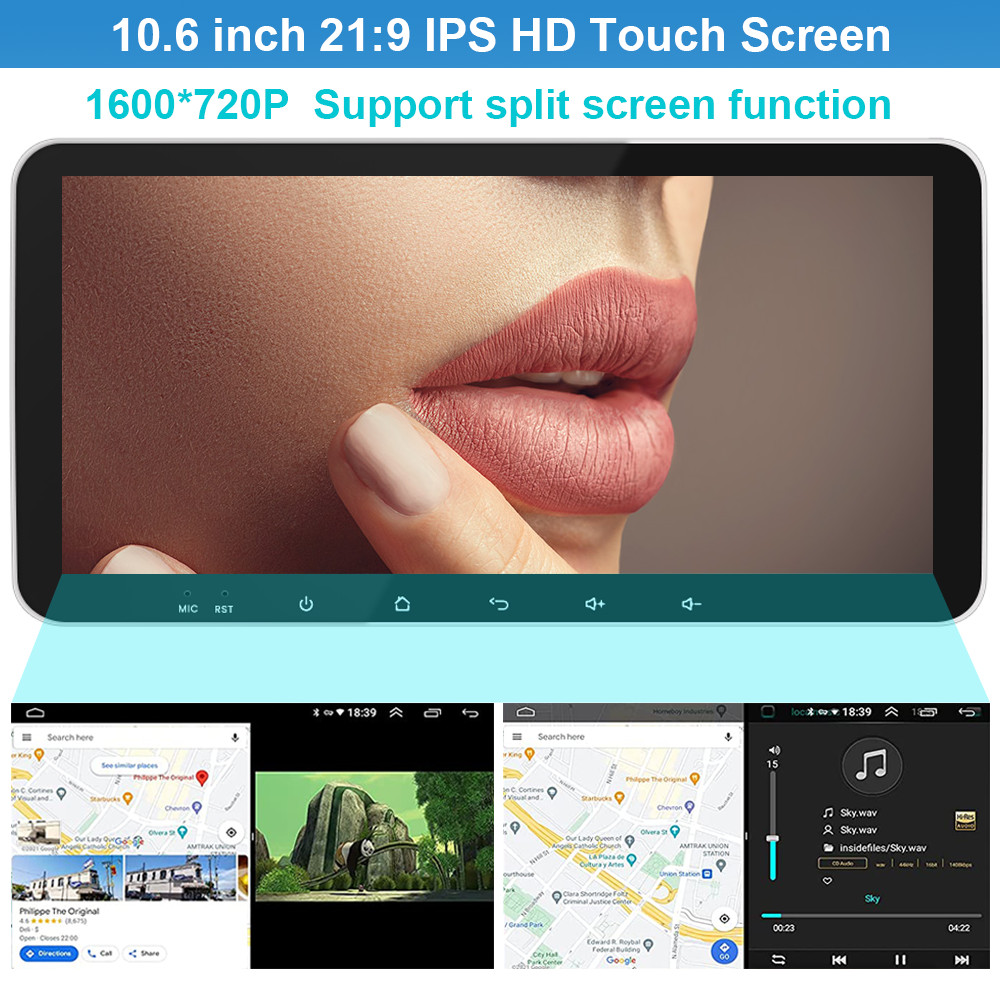 10.33″ Car Radio with CarPlay Android 15.0 Auto For Jeep Liberty 2008 2009 -2012