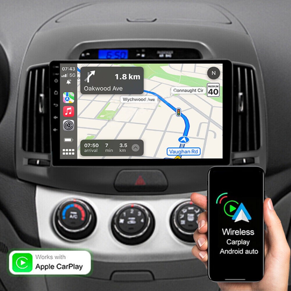ANDROID 13 CAR STEREO FOR HYUNDAI ELANTRA 2006-2010 APPLE CARPLAY GPS 2GB+64GB