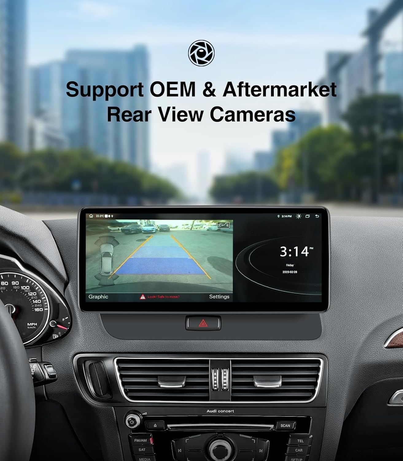 12.3″ Android Car Stereo Radio Apple Carplay GPS BT 8+128G For Audi Q5 2009-2017