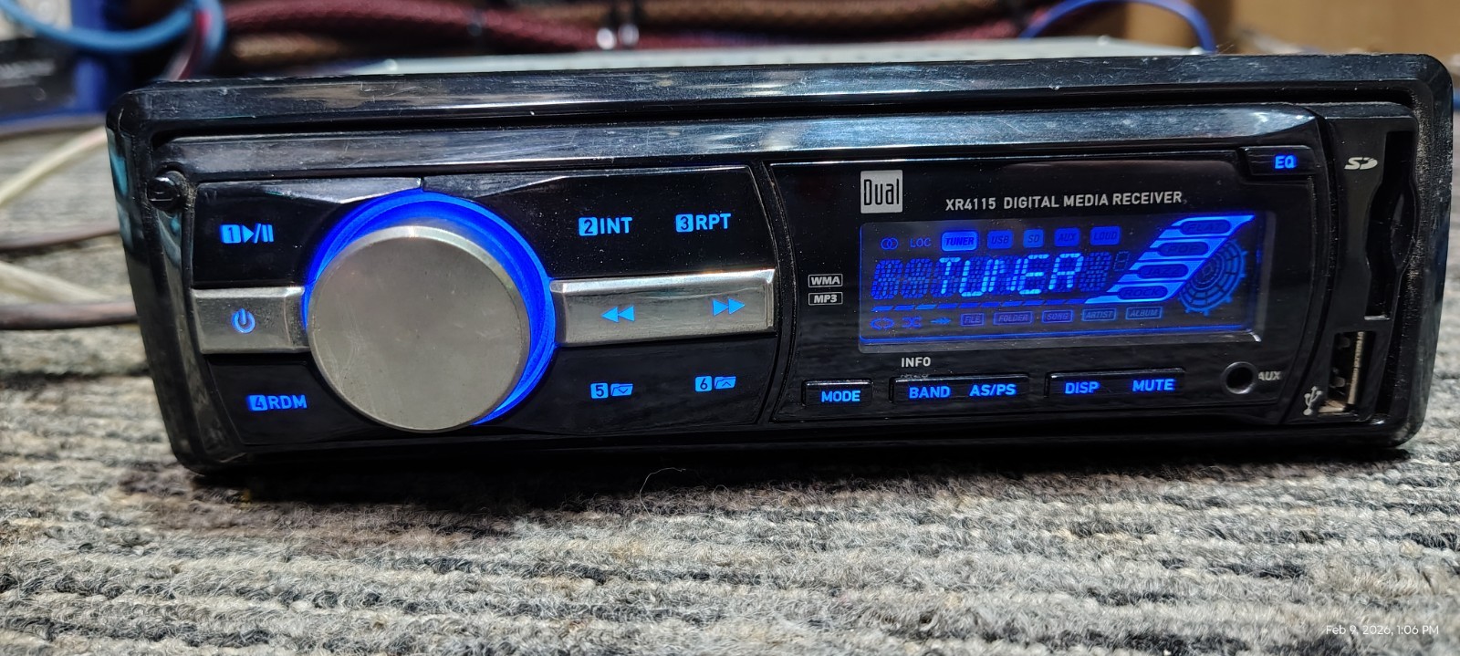 Dual Electronics XR4115 Digital Media Receiver (No CD)/MP3/USB In Dash Receiver