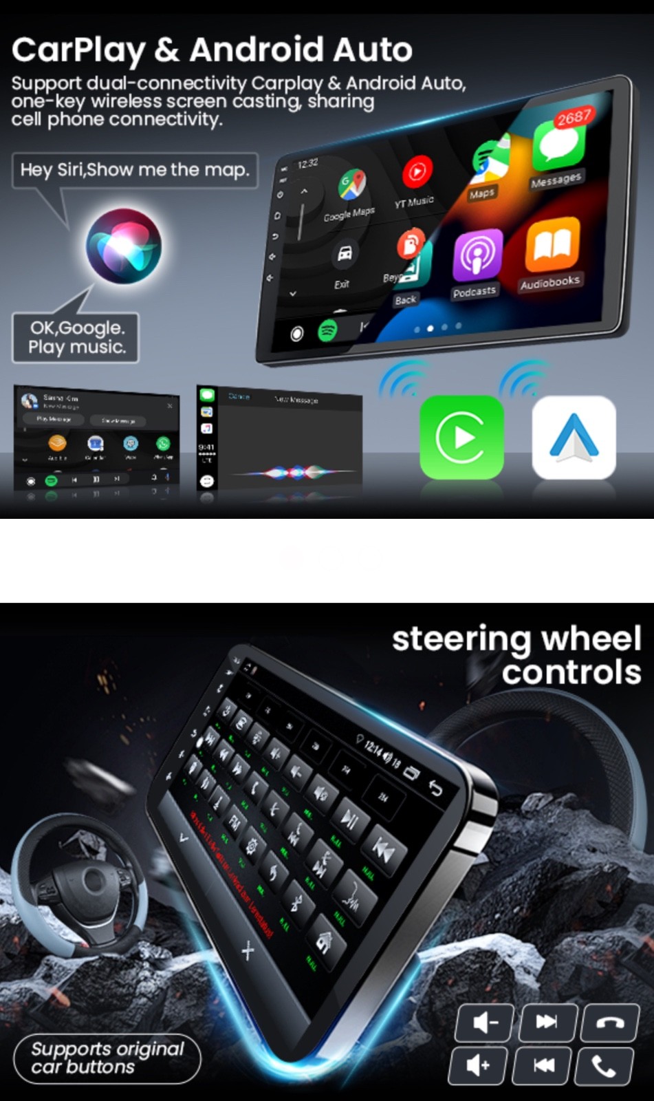 Android 13 Car Radio Honda Civic 2016-2021 9” IPS Touchscreen Wireless CarPlay