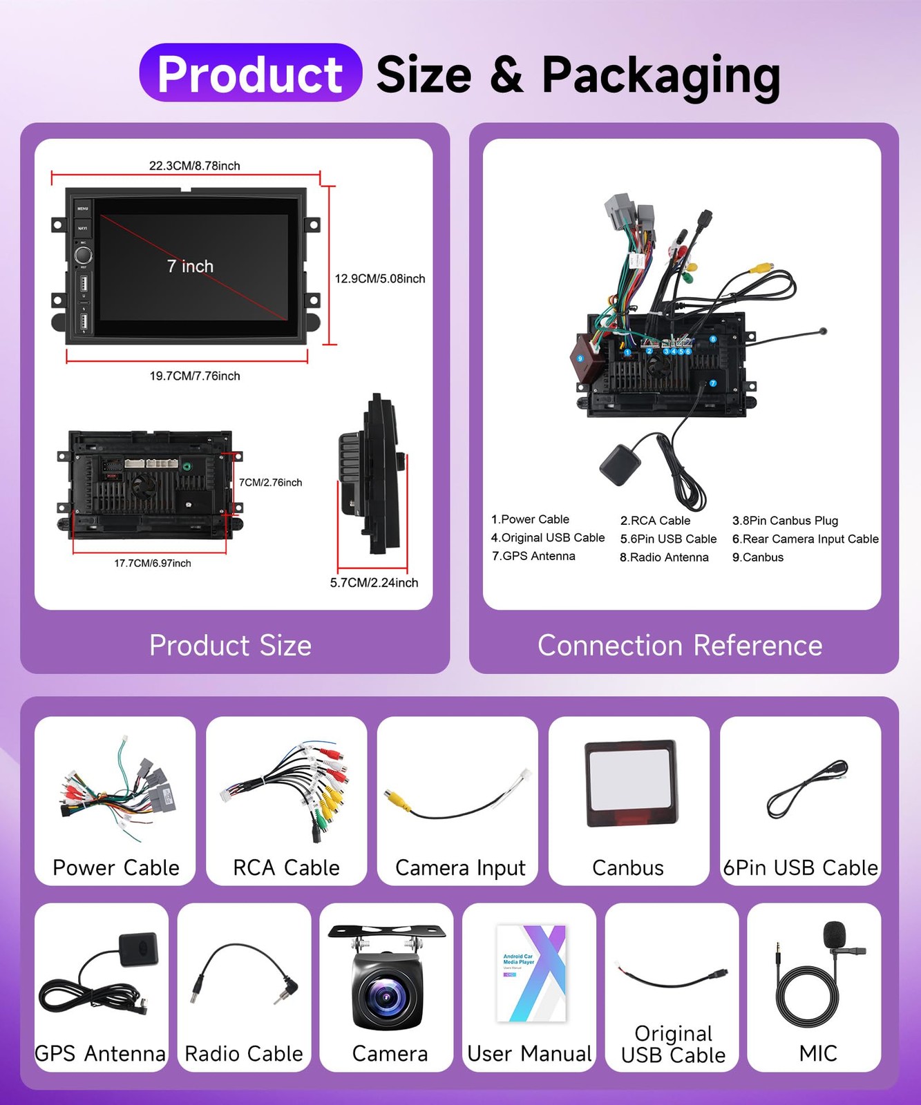 4Core2G+64G Android Car Radio Stereo for Ford F150 F250 F350 E250 E350 2004-2014