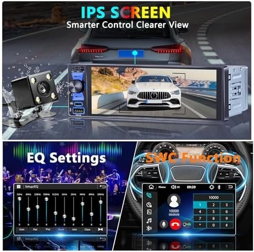 Power Acoustic CP-71WA Single DIN 6.5″ Touchscreen Car Stereo Apple Carplay