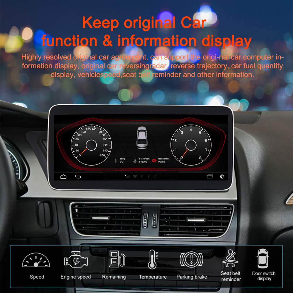 8.8″HD Car Stereo Player for Audi A4 A5 2009-2015 GPS Phonelink Wireless Carplay