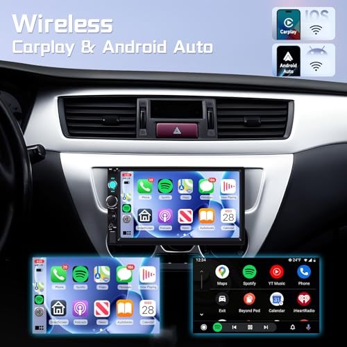 7 Inch Single Din Car Stereo MP5 Multimedia Player with Wireless Carplay