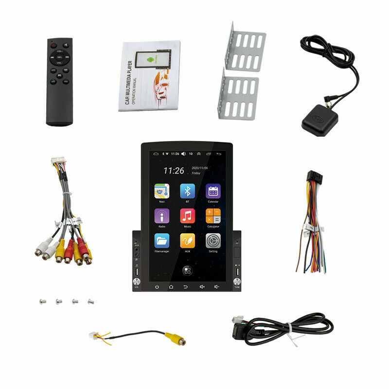 Android 10.1 HD Vertical Screen Car Radio WIFI GPS Navi Stereo Head Unit 10.1”