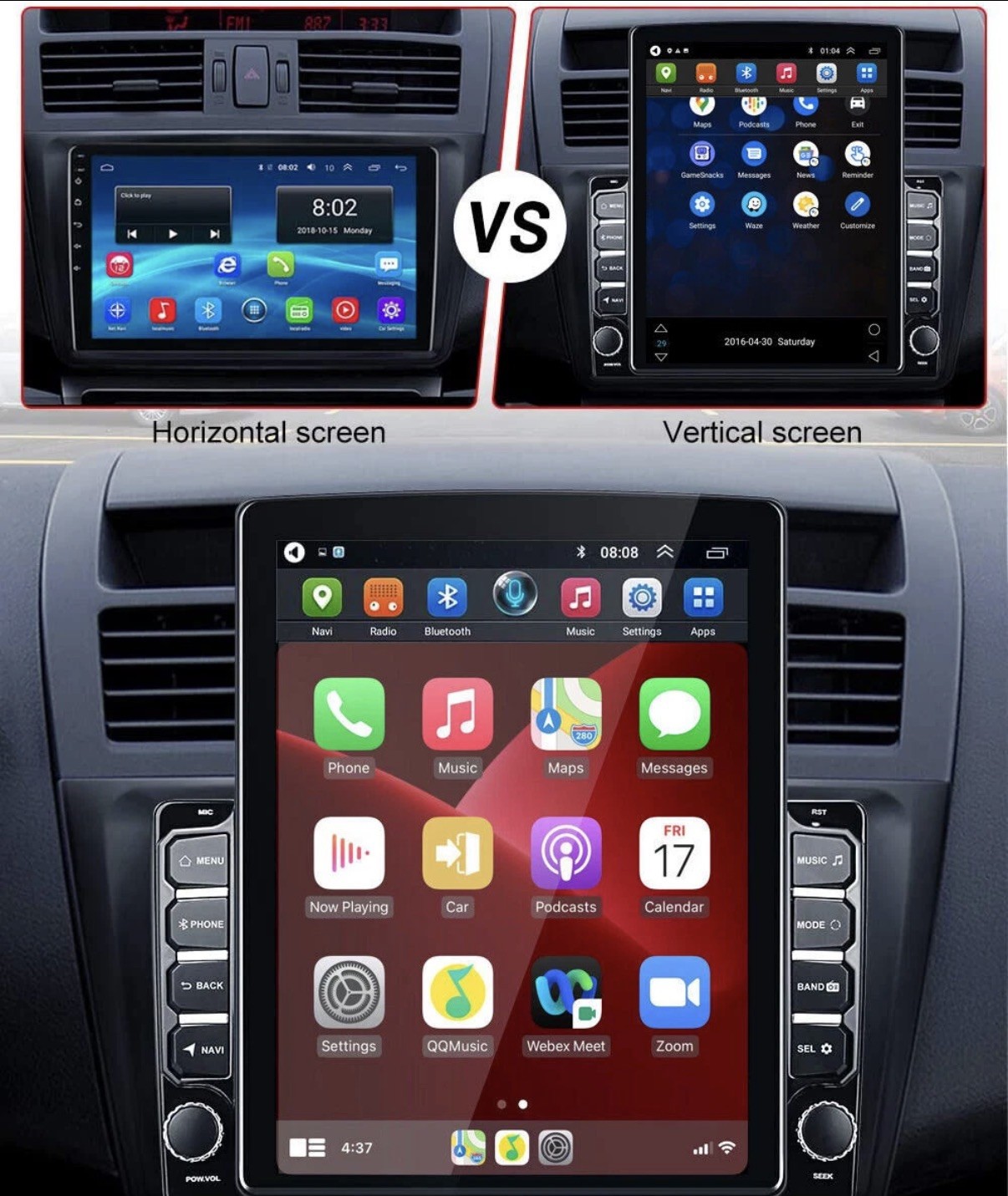 2 DIN Car Mp5 Player Touchscreen Navigation USB Bluetooth Ready